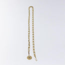 CHANEL Chain Belt metal White Gold CC Auth bs23474-2