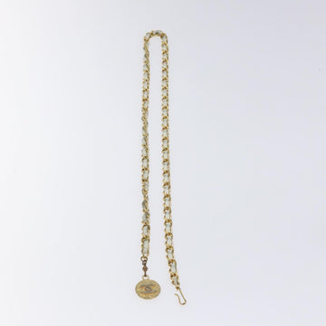 CHANEL Chain Belt metal White Gold CC Auth bs23474 - 0