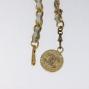 CHANEL Chain Belt metal White Gold CC Auth bs23474-4