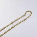 CHANEL Chain Belt metal White Gold CC Auth bs23474-7