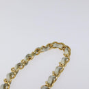 CHANEL Chain Belt metal White Gold CC Auth bs23474-8