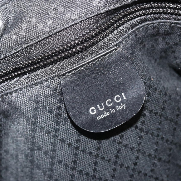 GUCCI Shoulder Bag Nylon Black Silver 012 1553 0326 Auth bs23480