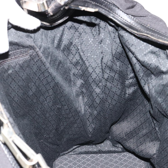 GUCCI Shoulder Bag Nylon Black Silver 012 1553 0326 Auth bs23480