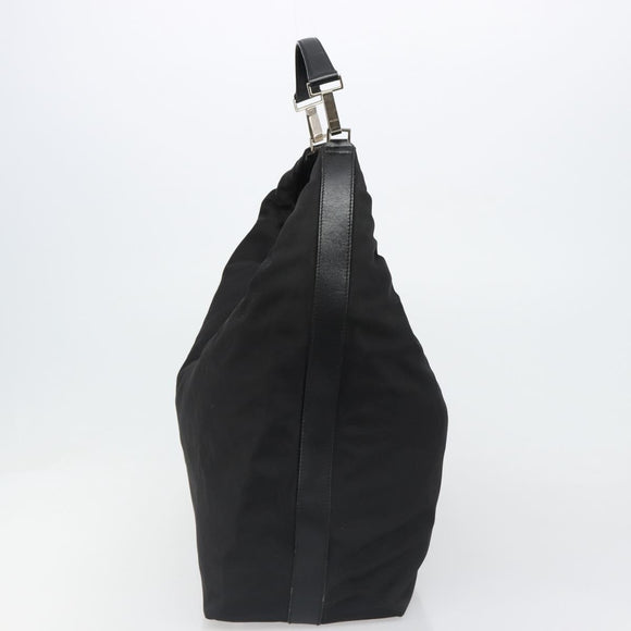 GUCCI Shoulder Bag Nylon Black Silver 012 1553 0326 Auth bs23480