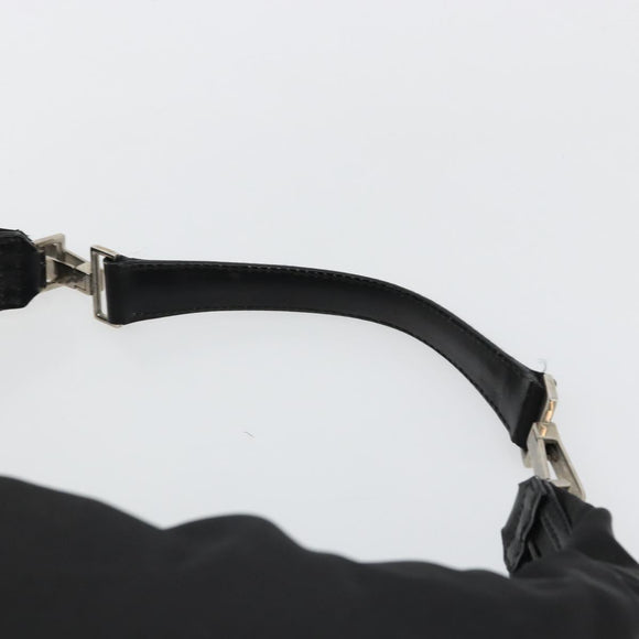 GUCCI Shoulder Bag Nylon Black Silver 012 1553 0326 Auth bs23480