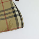 Burberrys Nova Check Shoulder Bag PVC Beige Brown gold Auth bs23485-16