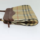 Burberrys Nova Check Shoulder Bag PVC Beige Brown gold Auth bs23485-3