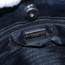 BURBERRY Nova Check Hand Bag PVC Beige Silver Auth bs23486-10