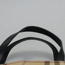 BURBERRY Nova Check Hand Bag PVC Beige Silver Auth bs23486-8