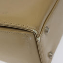 SAINT LAURENT Shoulder Bag Leather Beige Silver Auth bs23487-16