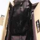 SAINT LAURENT Shoulder Bag Leather Beige Silver Auth bs23487-18