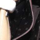 SAINT LAURENT Shoulder Bag Leather Beige Silver Auth bs23487-19