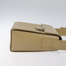 SAINT LAURENT Shoulder Bag Leather Beige Silver Auth bs23487-4