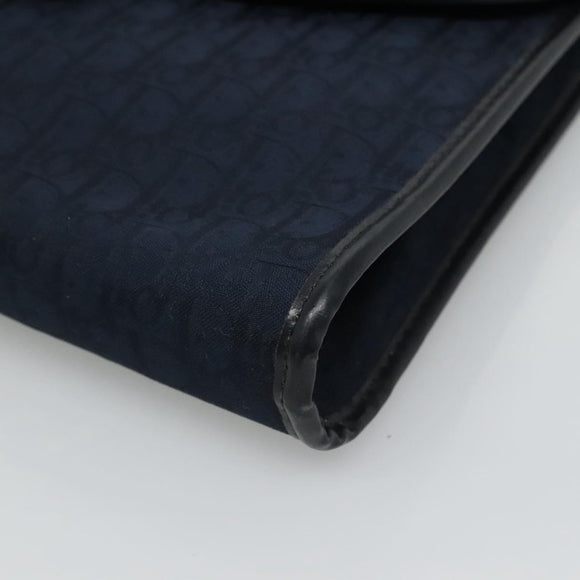 Christian Dior Trotter Canvas Shoulder Bag Navy Auth bs23493