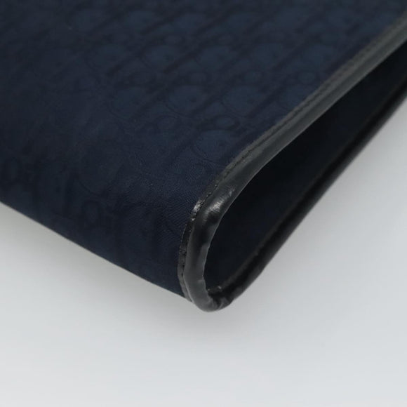 Christian Dior Trotter Canvas Shoulder Bag Navy Auth bs23493