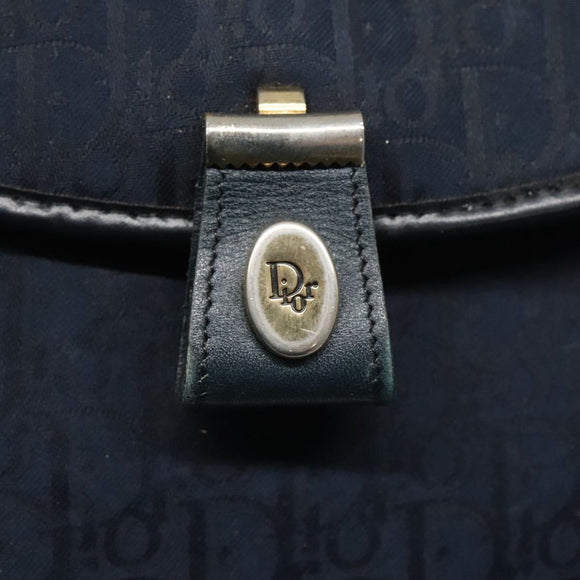 Christian Dior Trotter Canvas Shoulder Bag Navy Auth bs23493