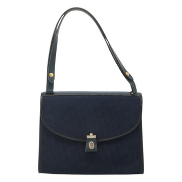 Christian Dior Trotter Canvas Shoulder Bag Navy Auth bs23493 - 0