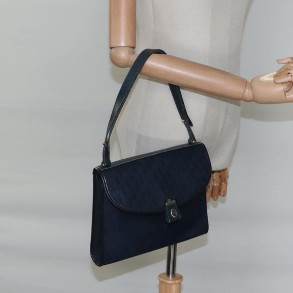 Christian Dior Trotter Canvas Shoulder Bag Navy Auth bs23493