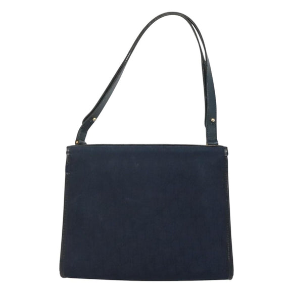 Christian Dior Trotter Canvas Shoulder Bag Navy Auth bs23493