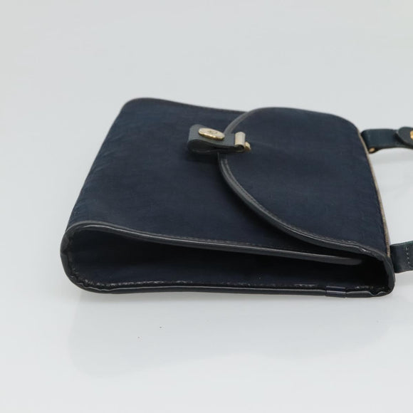 Christian Dior Trotter Canvas Shoulder Bag Navy Auth bs23493
