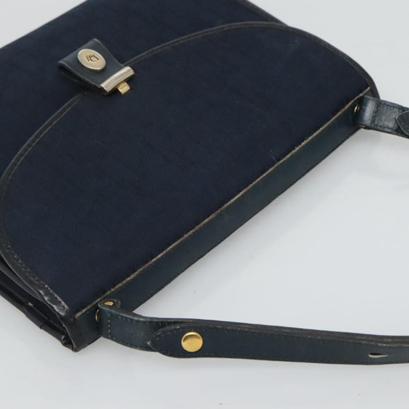 Christian Dior Trotter Canvas Shoulder Bag Navy Auth bs23493