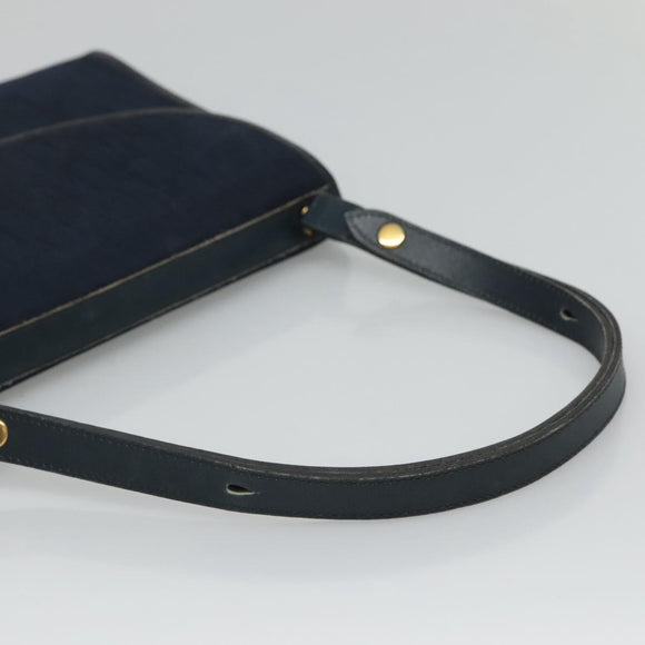 Christian Dior Trotter Canvas Shoulder Bag Navy Auth bs23493