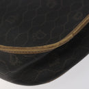 Christian Dior Honeycomb Canvas Shoulder Bag PVC Black Brown gold Auth bs23494-16