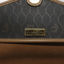 Christian Dior Honeycomb Canvas Shoulder Bag PVC Black Brown gold Auth bs23494-18