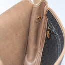 Christian Dior Honeycomb Canvas Shoulder Bag PVC Black Brown gold Auth bs23494-19