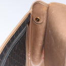 Christian Dior Honeycomb Canvas Shoulder Bag PVC Black Brown gold Auth bs23494-20