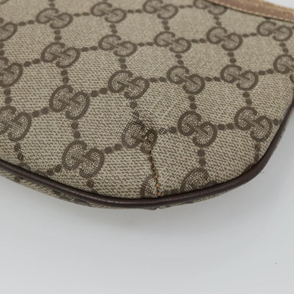 GUCCI GG Supreme Shoulder Bag PVC Beige Gold 904 02 020 Auth bs23501