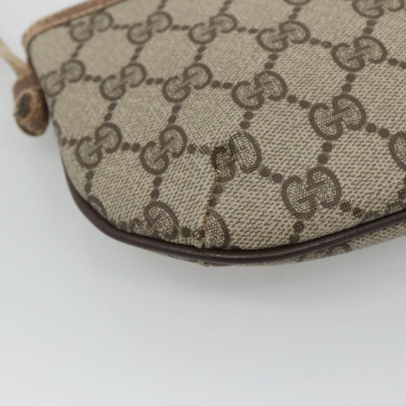 GUCCI GG Supreme Shoulder Bag PVC Beige Gold 904 02 020 Auth bs23501