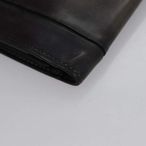 Berluti Long Wallet Leather Black Auth bs23508