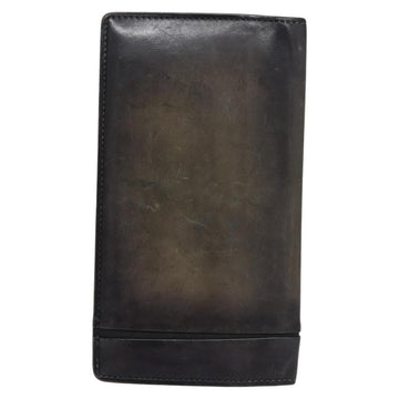 Berluti Long Wallet Leather Black Auth bs23508 - 0