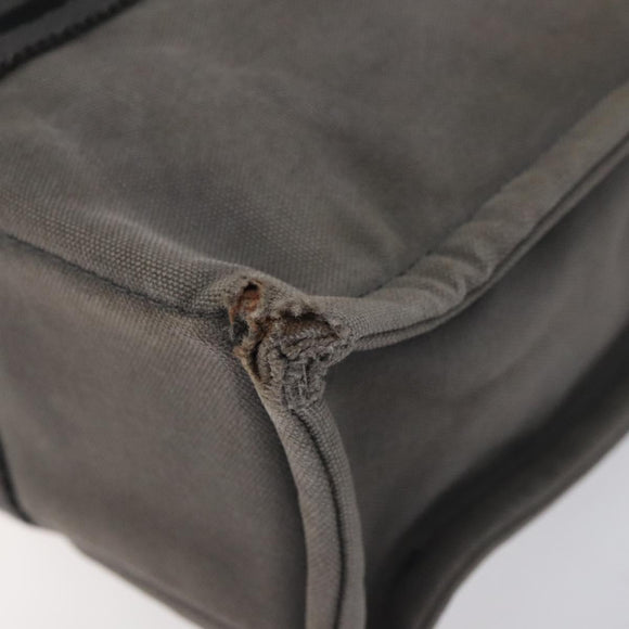 HERMES Fourre Tout PM Hand Bag Canvas Black Gray Silver Auth bs23510