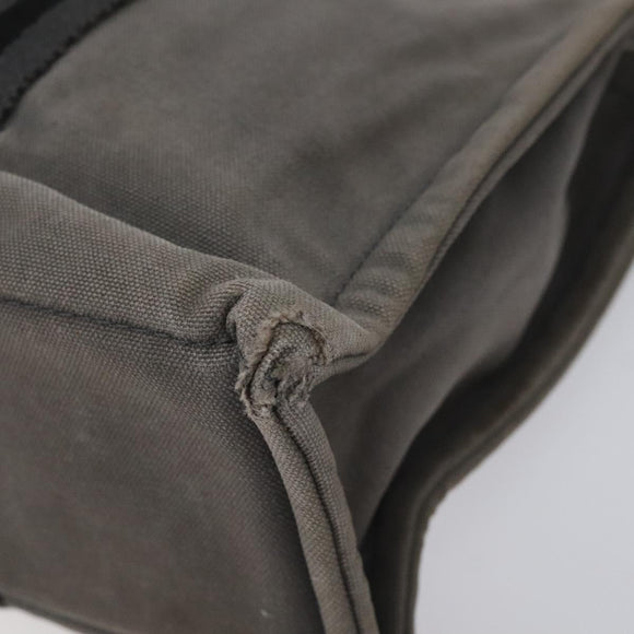 HERMES Fourre Tout PM Hand Bag Canvas Black Gray Silver Auth bs23510