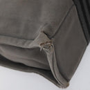 HERMES Fourre Tout PM Hand Bag Canvas Black Gray Silver Auth bs23510-13
