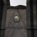 HERMES Fourre Tout PM Hand Bag Canvas Black Gray Silver Auth bs23510-14