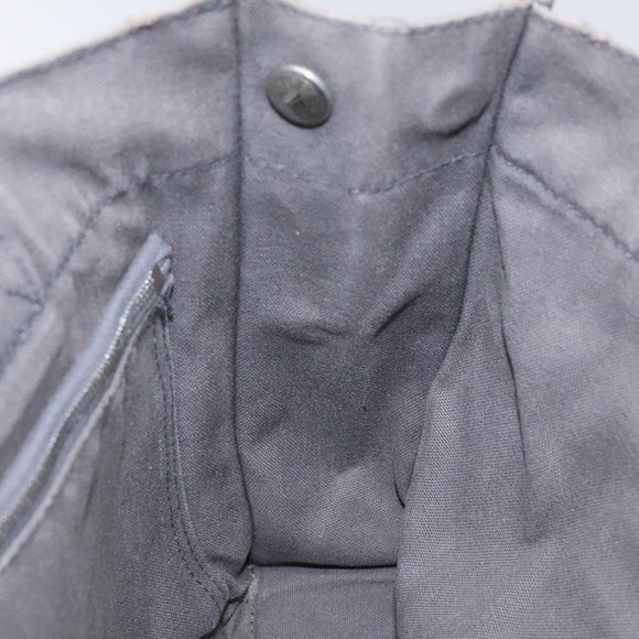 HERMES Fourre Tout PM Hand Bag Canvas Black Gray Silver Auth bs23510