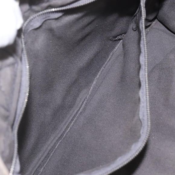 HERMES Fourre Tout PM Hand Bag Canvas Black Gray Silver Auth bs23510