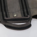 HERMES Fourre Tout PM Hand Bag Canvas Black Gray Silver Auth bs23510-7