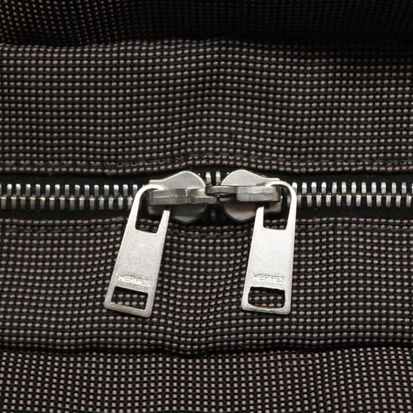 HERMES Her Line MM Tote Bag Canvas Gray Silver Auth bs23512