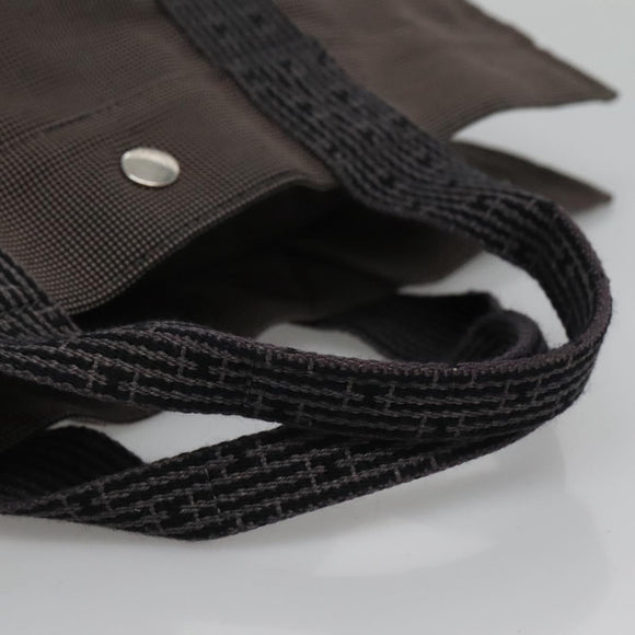 HERMES Her Line MM Tote Bag Canvas Gray Silver Auth bs23512