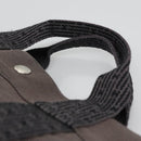 HERMES Her Line MM Tote Bag Canvas Gray Silver Auth bs23512-8