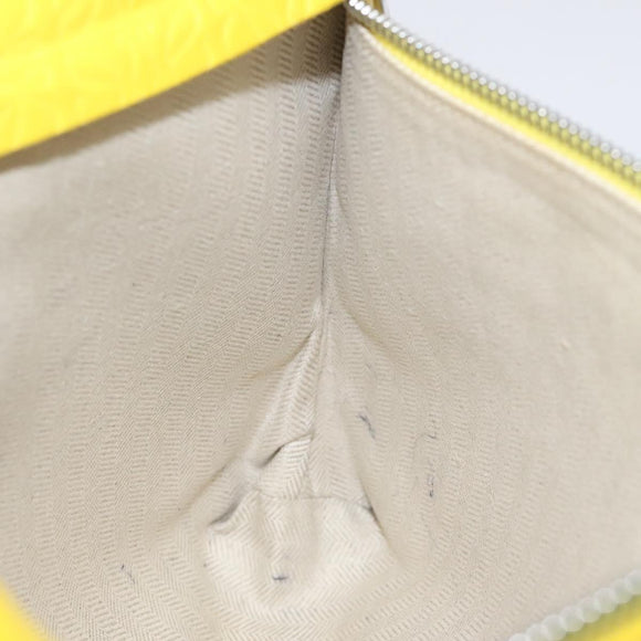 LOEWE Anagram Clutch Bag Leather Yellow Auth bs23522