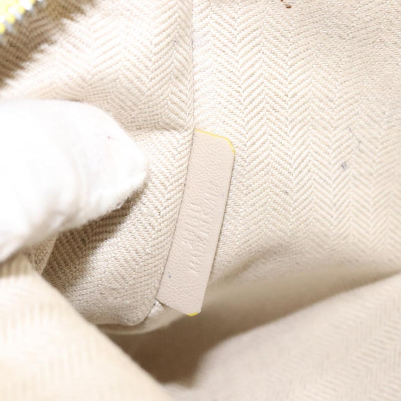 LOEWE Anagram Clutch Bag Leather Yellow Auth bs23522