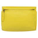 LOEWE Anagram Clutch Bag Leather Yellow Auth bs23522-13