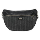 BURBERRY Black label Shoulder Bag Wool Gray Auth bs23525-13