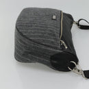 BURBERRY Black label Shoulder Bag Wool Gray Auth bs23525-4