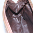 BALLY Quilted Shoulder Bag Leather Brown Gold Auth bs23528-17